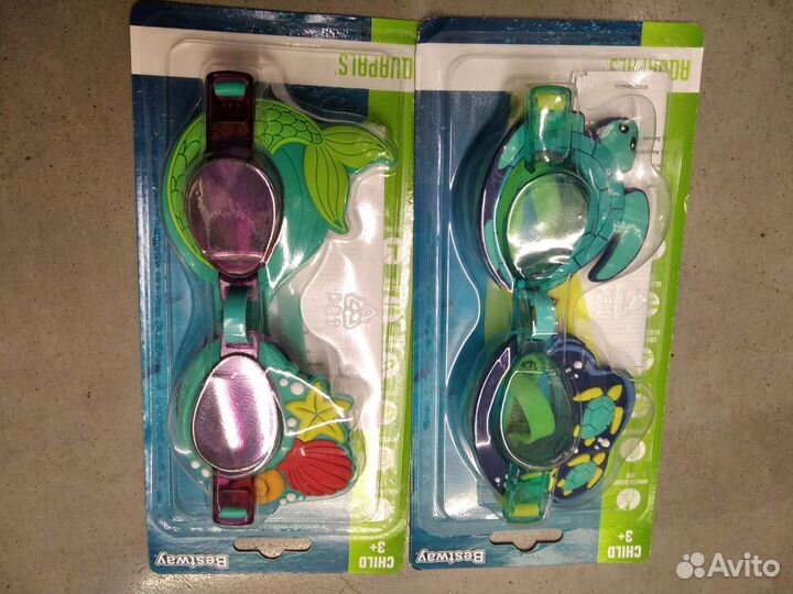 Очки, шапочка резиновая для плавания Bestway