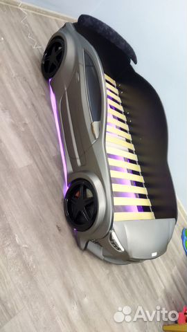 Кровать машинка с высоким бортом