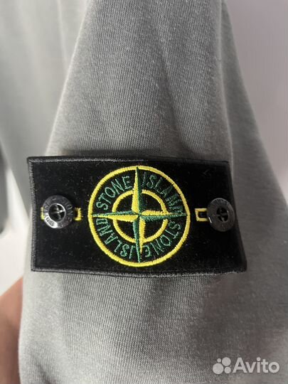 Свитшот Stone Island серый велюр