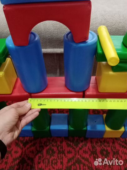 Кубики 42шт пластмассовые