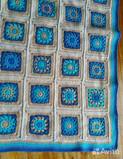 Плед детский вязаный новый 