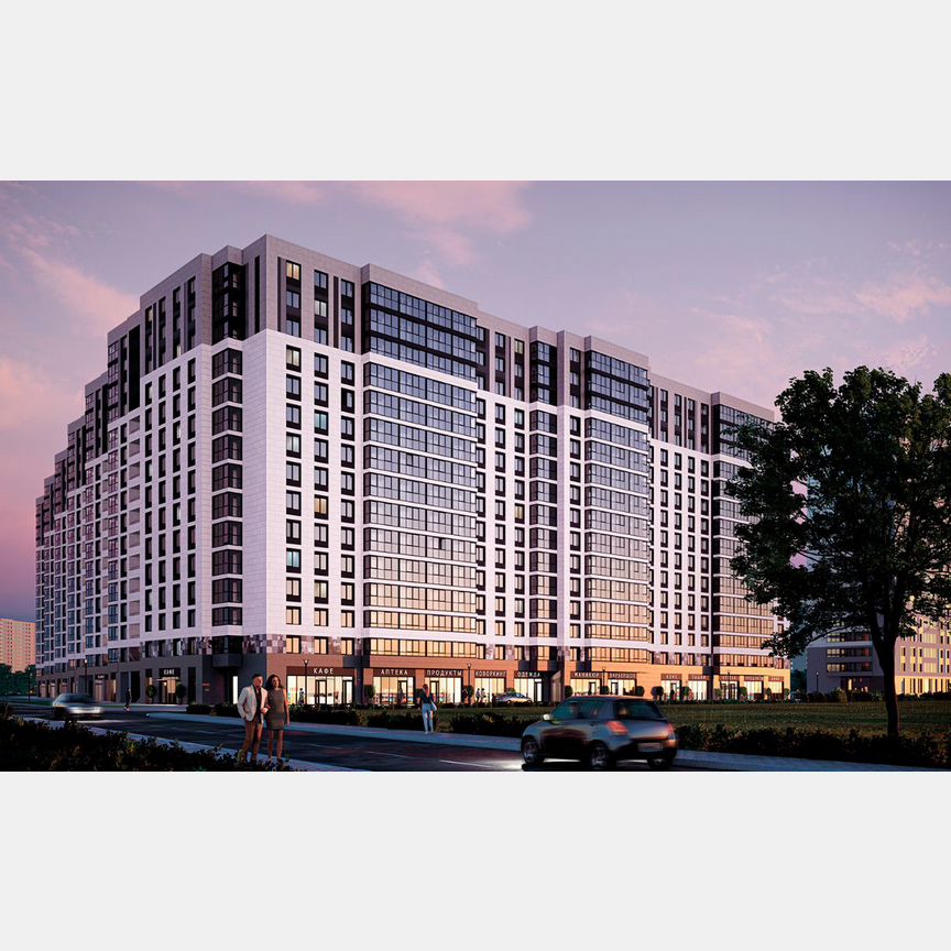 1-к. квартира, 42,9 м², 2/15 эт.