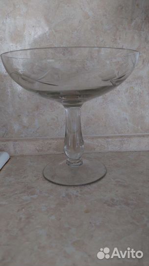 Ваза для фруктов на ножке СССР