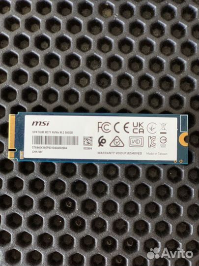 500 гб SSD M.2 накопитель MSI spatium M371