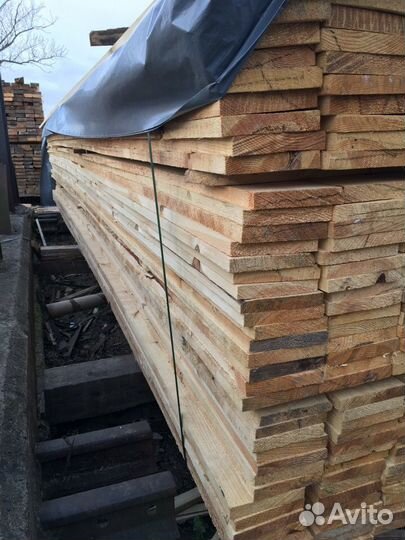 Доска обрезная ест. влаж. ту 1 сорт 25*200*6000