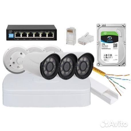 Комплект видеонаблюдения для дома VM-284poeledf IR