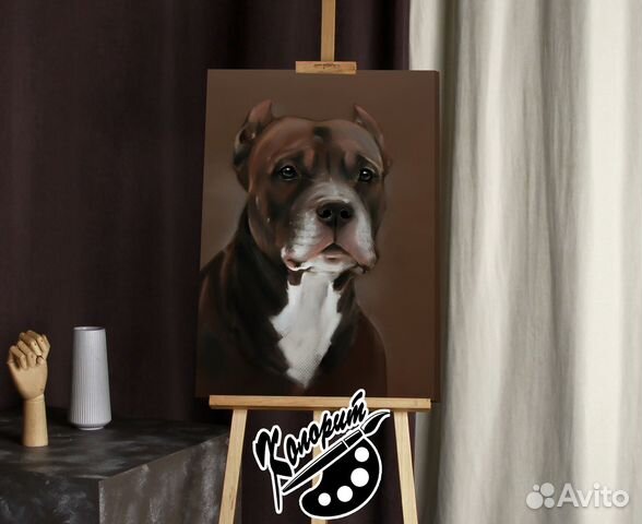 Рисунок американский стаффордширский терьер