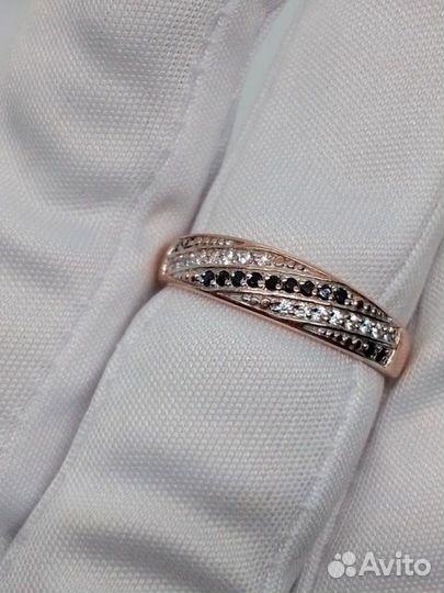 Золотое кольцо с фианитом 17,5р
