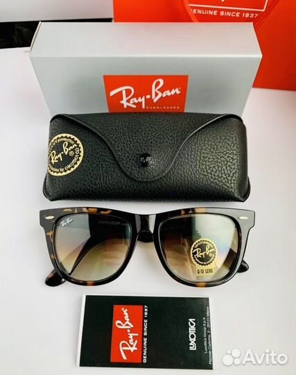 Очки ray ban wayfarer 54 коричневые