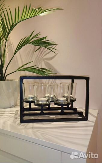 Подсвечник металлический 5 Свечей Лофт Loft