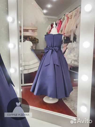 Длинное нарядное платье для девочки 122-140