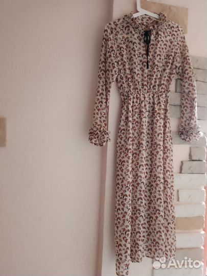 Дизайнерское шифоновое платье