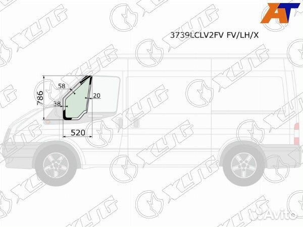 Стекло форточки ford transit, ford transit 00-05