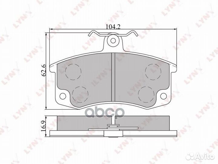 Колодки тормозные дисковые BD-4601 lynxauto