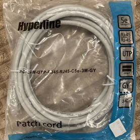 Патч-корд Hyperline RJ45, 3 метра