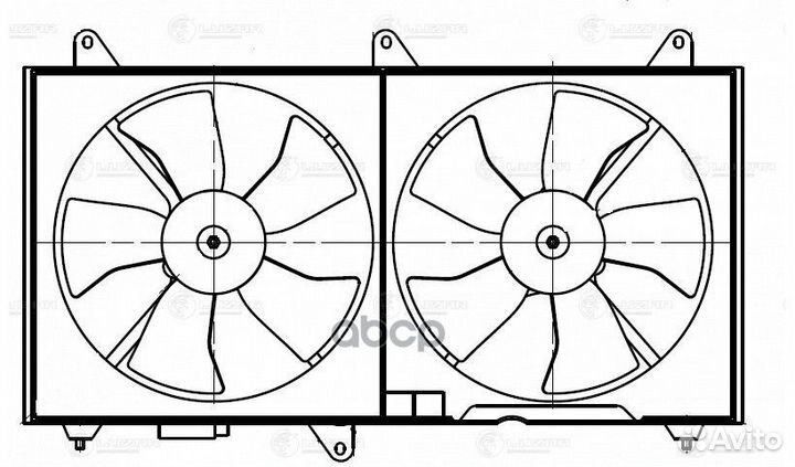 Вентилятор радиатора chevrolet epica 06- (2 вент
