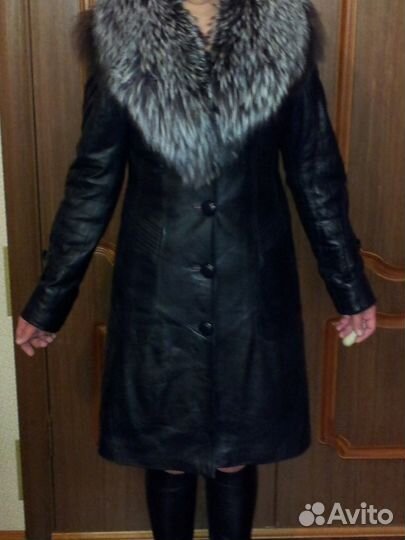 Продам кожаный плащ