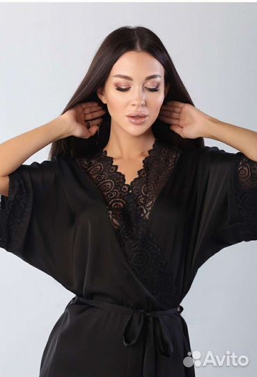 Халат шёлковый, халат атласный, пляжный, домашний