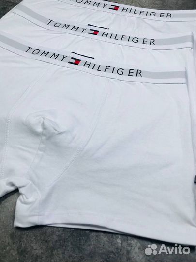 Трусы tommy hilfiger мужские белые боксеры art.66