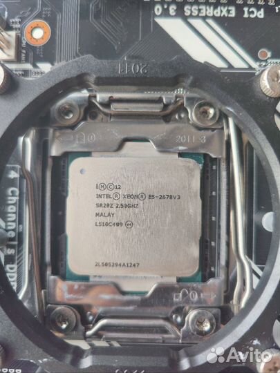 Комплект х99 lga 2011 + Xeon 2678v3 + 8gb ddr3