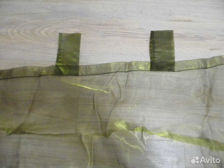 Штора на петлях из органзы 