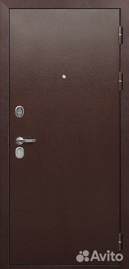 Дверь входная 9 см медный антик