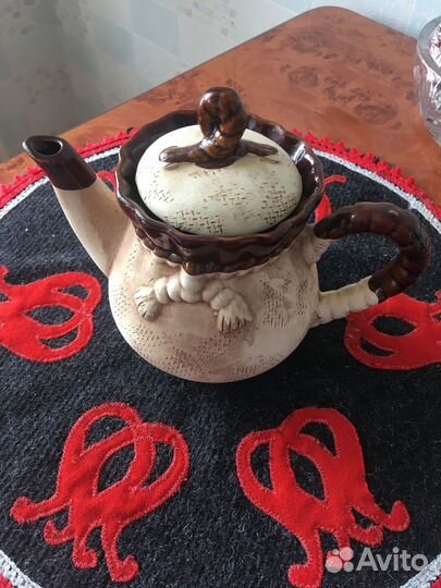 Заварной чайник и сахарница керамические
