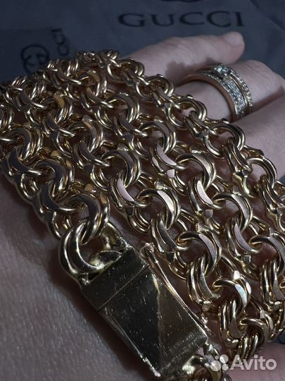 Золотая цепь бисмарк 585* 64 см новая