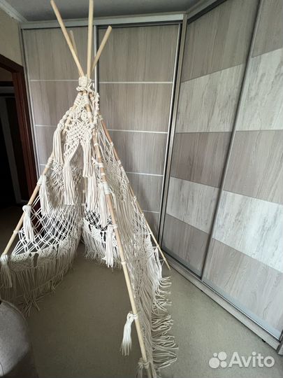 Палатка вигвам в технике макраме