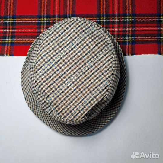 Винтажная клетчатая трилби шляпа