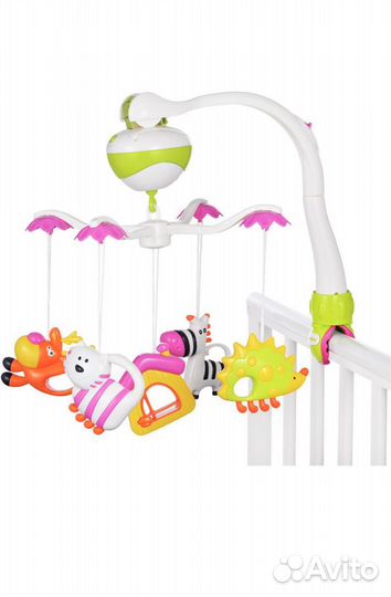Музыкальный мобиль в кроватку (жирафики)