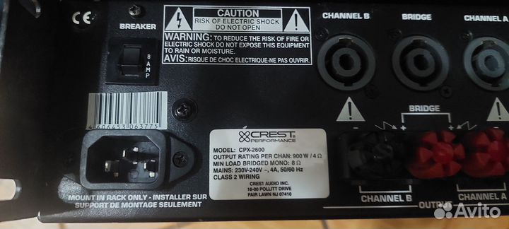 Усилитель мощности crest audio 4801 pro, CPX 2600