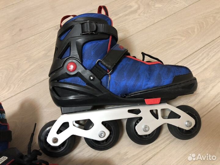 Ролики ReAction р. 36-41 abec5 + комплект защиты