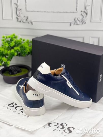 Кроссовки Boss кожа
