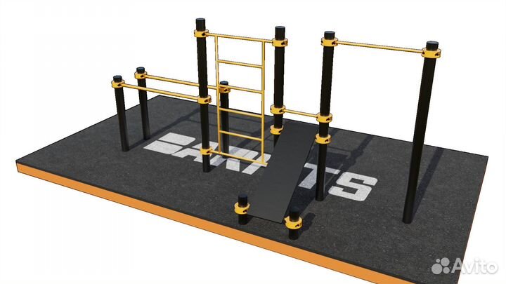 T-024 Шведская стенка, турник, брусья, скамья для