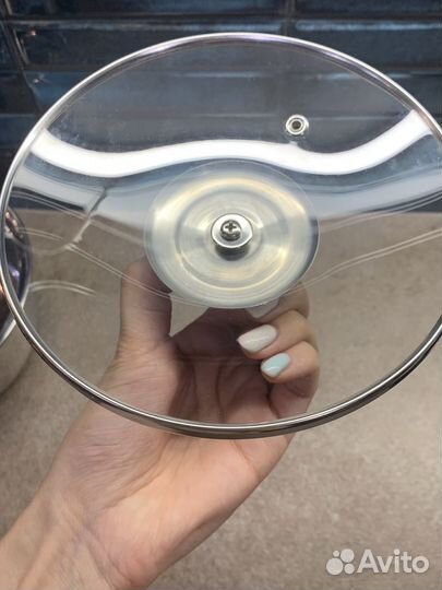 Комплект посуды из нержавейки с крышками Hitt бу