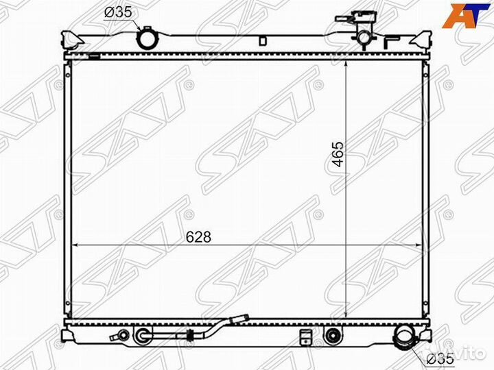 Радиатор охлаждения Киа Соренто 2.5TD 06-10