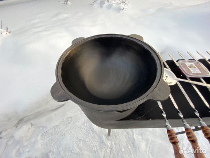 Казан + мангал + шампура + шумовка