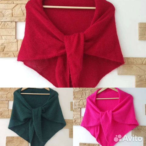 Вязаная косынка из пуха норки для Лилии