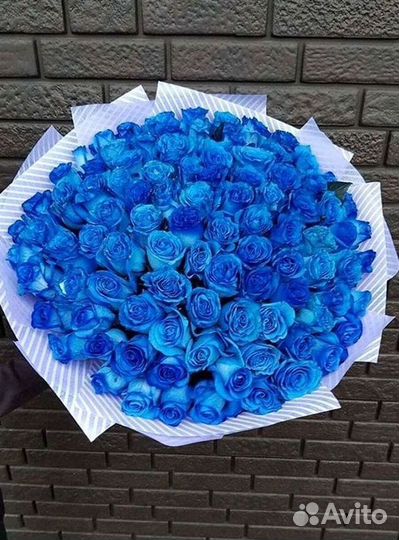 Доставка букетов и цветов. Синие розы