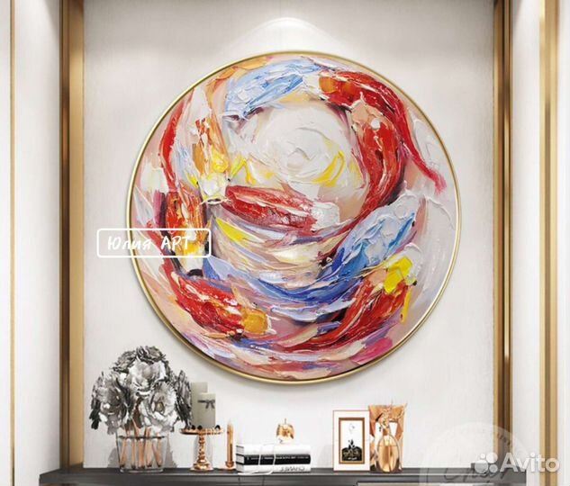 Картина в интерьер абстракция на холсте