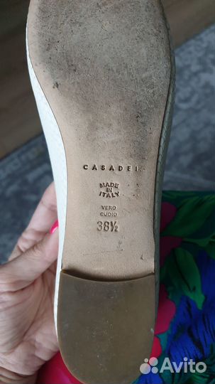 Туфли балетки Casadei рзм38-38,5. Натур.кожа