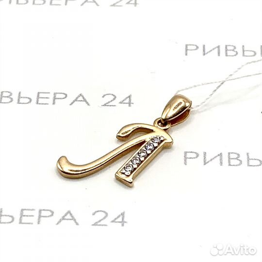 Золотая подвеска буква 