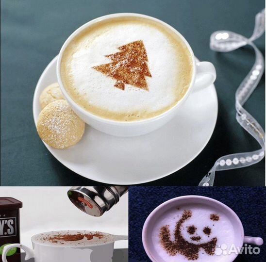 Трафареты для кофе пластиковые