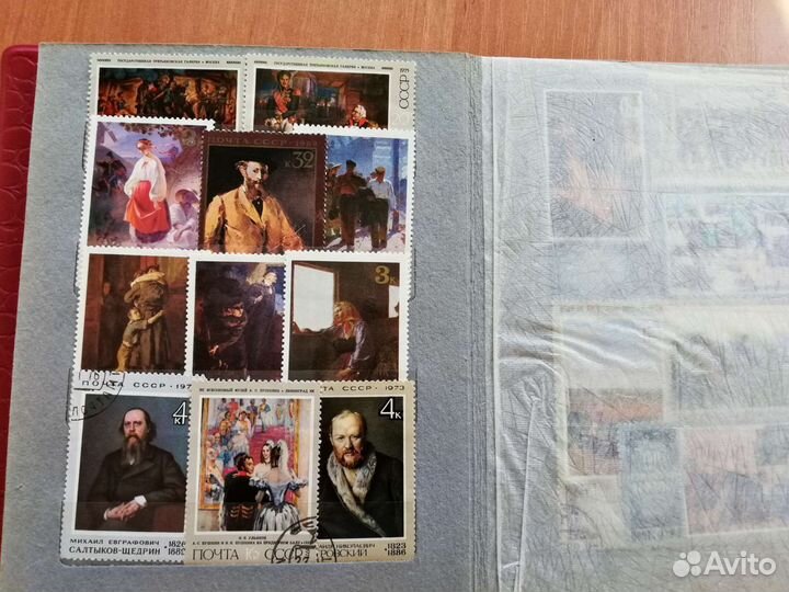 Кляссер с марками по тематике исскуство