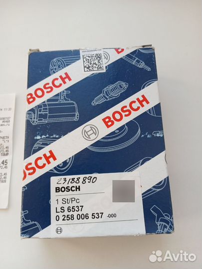 Датчик кислорода/лямбда зонд bosch 0 258 006 537