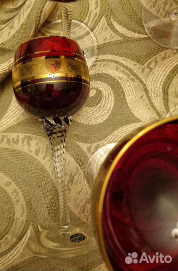 Бокалы bogemia/rona гранат 