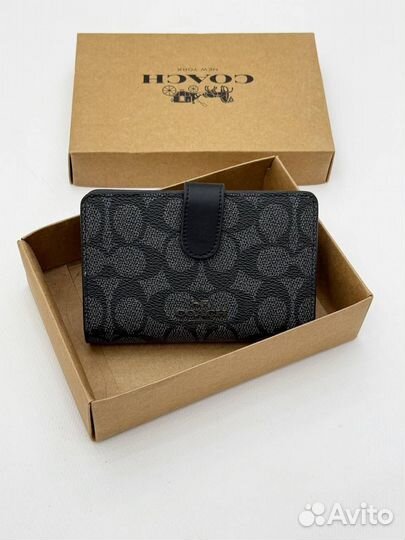 Кошелёк женский Coach канва кожа