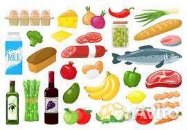 Хлеб, мясо, молочные продукты