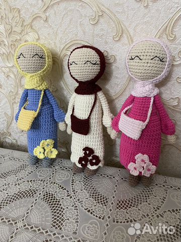 Кукла вязанная в хиджабе